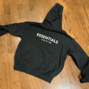 NWT Fear of God  Essentials Black Hoodie (Kids 10)
